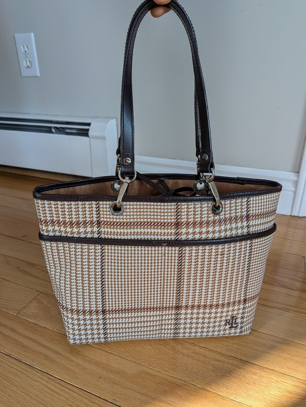 Ralph Lauren Houndstooth Tote Bag